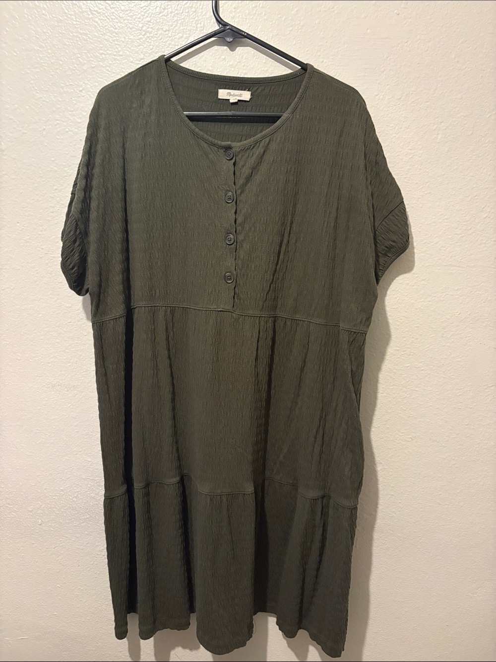 Madewell olive oversized dress size S